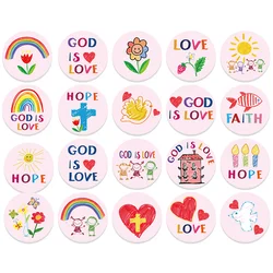 200 - Piece Set of Inspirational Christian Faith and Easter Stickers (Pink)