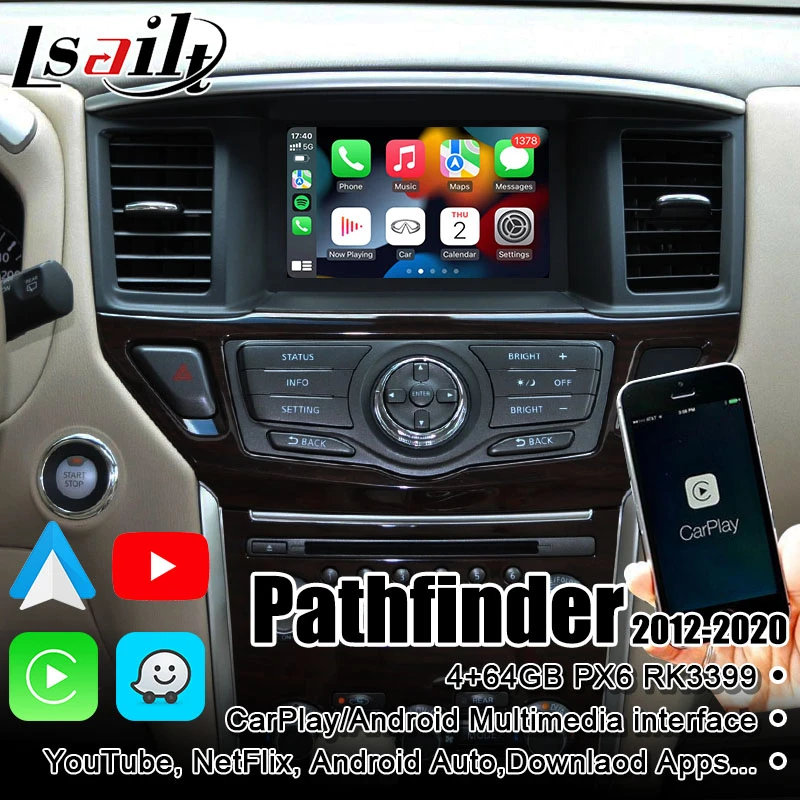 Wireless Apple Carplay Android Auto Interface For Nissan Pathfinder