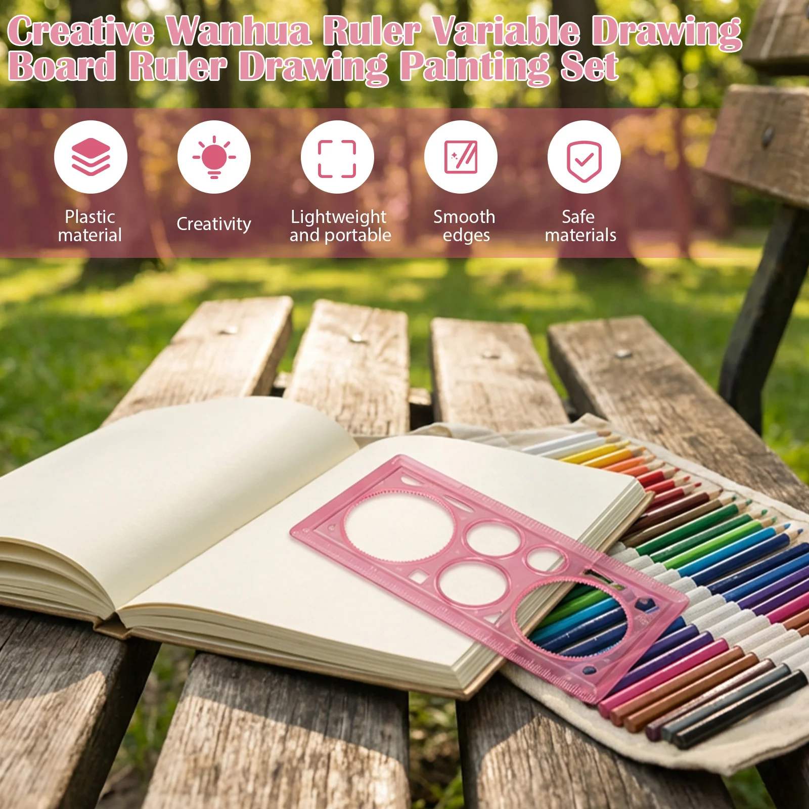 Enhanced Product Title: Versatile Geometric Spiral Art & Drawing Ruler Tool