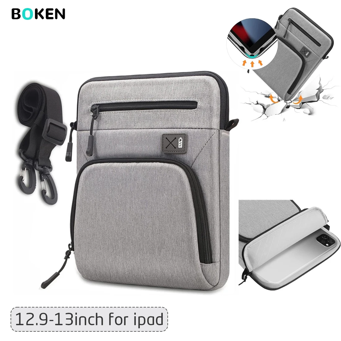 Enhanced Shoulder Bag for Tablets – Protective Sleeve with Adjustable Strap for Work & College