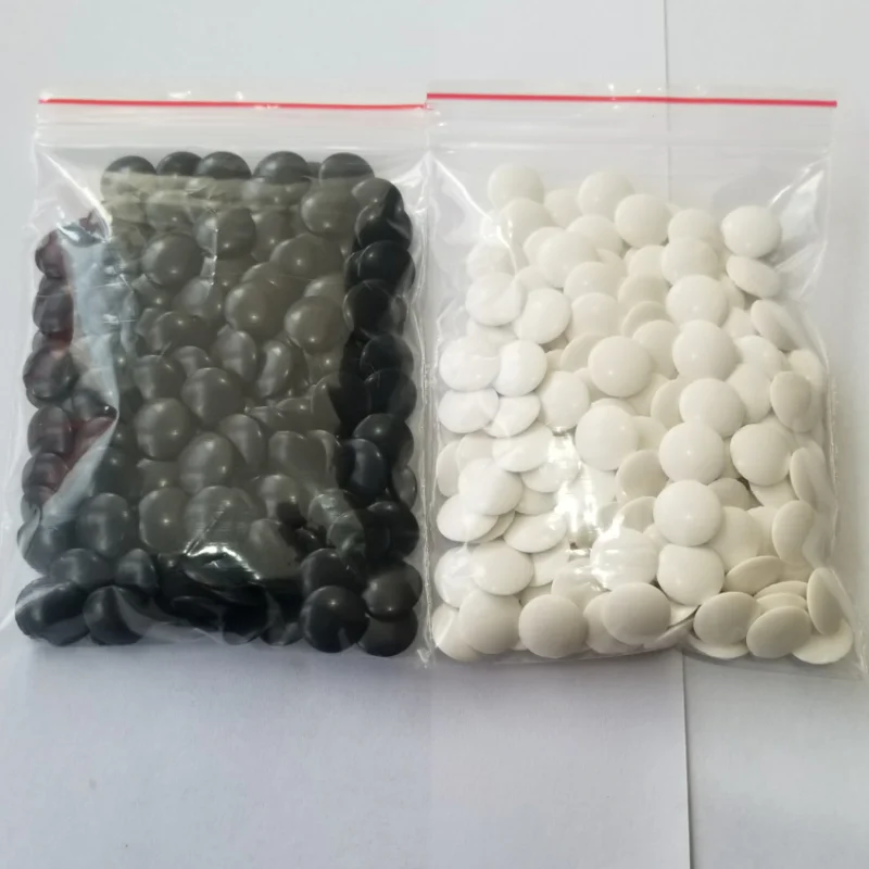 Small Plastic Weiqi board game chess pieces Small Double Convex Black and White Mini Chessmen 361 Grains