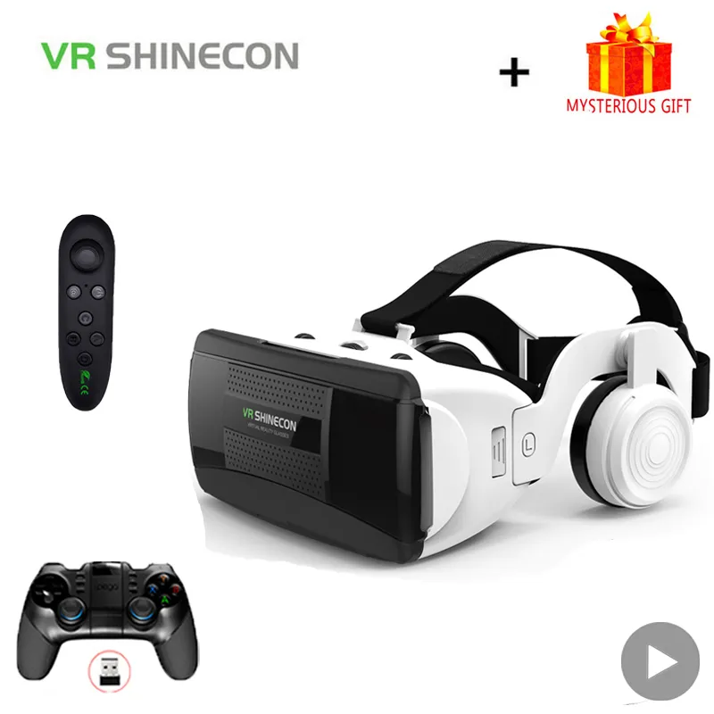 Shinecon Helmet 3D VR Glasses Of Virtual Reality Headset For iPhone Android Smartphone Smart Phone Goggles Viar Binoculars Wirth AR/VR Glasses android