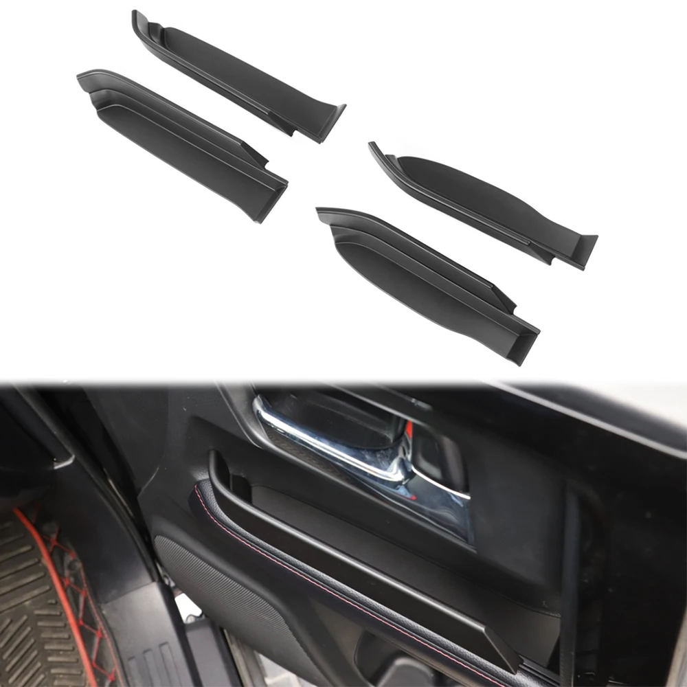 

Car Door Armrest Handle Storage Box Organizer Tray for Toyota 4Runner 2010-2022 ABS Black 4PCS Container Interior Accessories