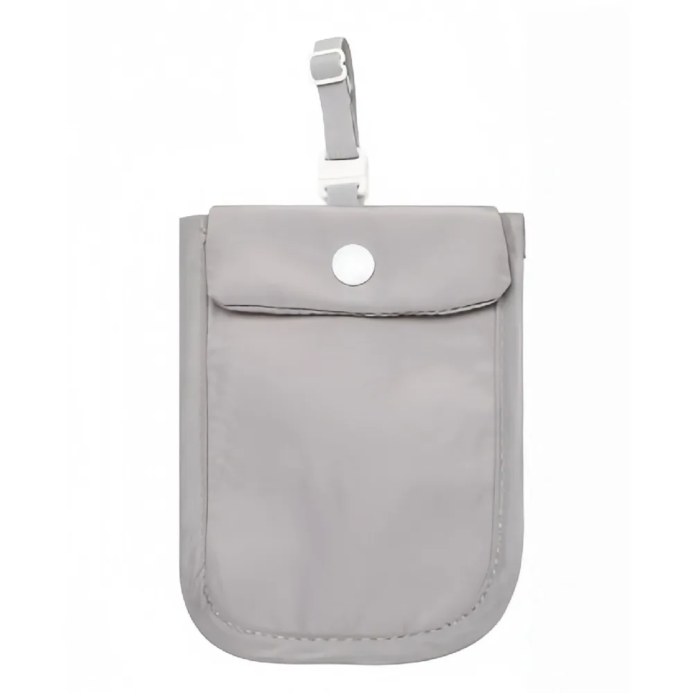 Solid Color Anti-Theft RFID-Blocking Bra Wallet with Adjustable Strap