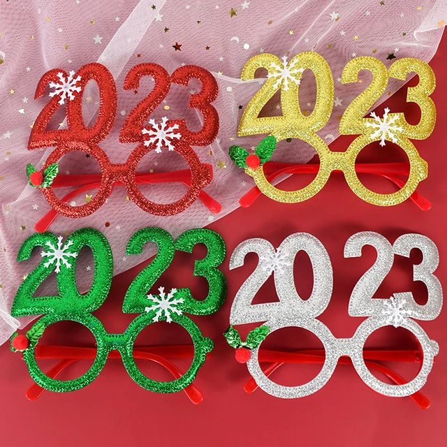 2023 Nouveaux accessoires de fête Paillettes de Noël Lunettes de