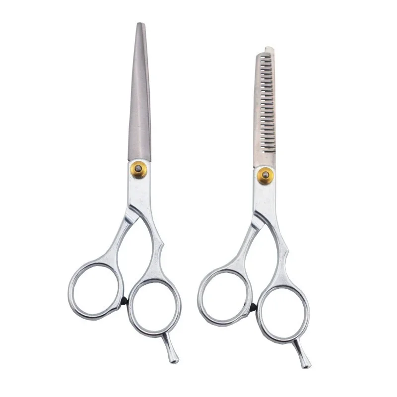 

2 Pcs Professional Hairdressing Haircut Scissors 6 Inch Barber Shop Hairdresser's Cutting Thinning Tools High Quality Salon Set