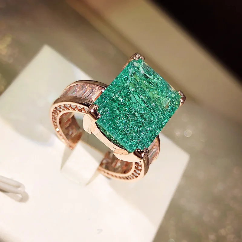 Silver cross ring silver heart ring silver rose ring silver rings silver ring gold plated silver ring emerald gemstone ring golden ring gemstone ring gold rings 18K gold S925 silver emerald Paraiba couples ring for women full diamond zircon engagement gift jewelry