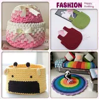 400g/Pc Thick Knitting Yarn T Shirt Yarn Elastic Fabric Cloth for Hand DIY Bag Blanket Cushion Crocheting Projects 3