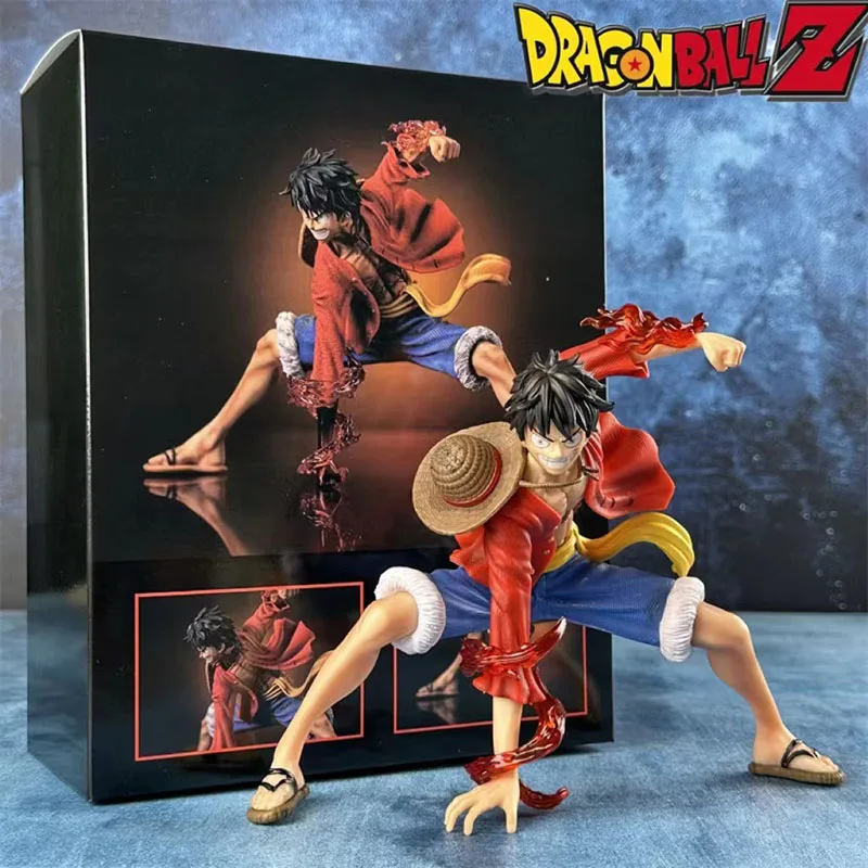 

17 см цельная фигурка Луффи обезьянка D. Экшн-фигурки Luffy в стиле битвы из ПВХ, Коллекционная модель аниме, игрушки, орнамент на день рождения, подарки