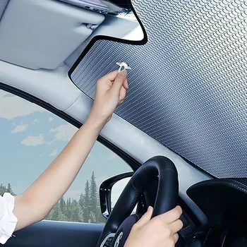 New Car Front Window Sunshade UV Protection Shade Sun Protector Windshield Visor Cover Auto Curtain Sunshade Accessories 1