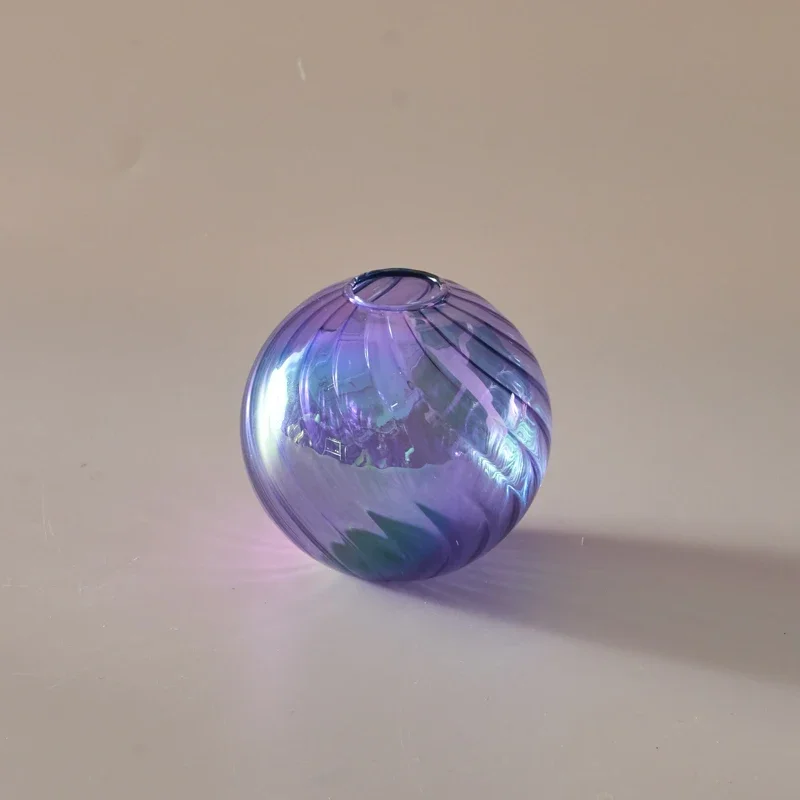 Iridescent Glass Vase for Tabletop & Home Decor