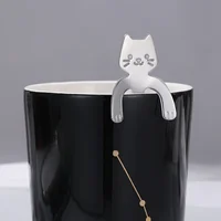 Stainless Steel Coffee Spoon Lovely Cute Cat Shape Teaspoon Dessert Snack Scoop Ice Cream Mini Spoons Tableware Kitchen Tools 3