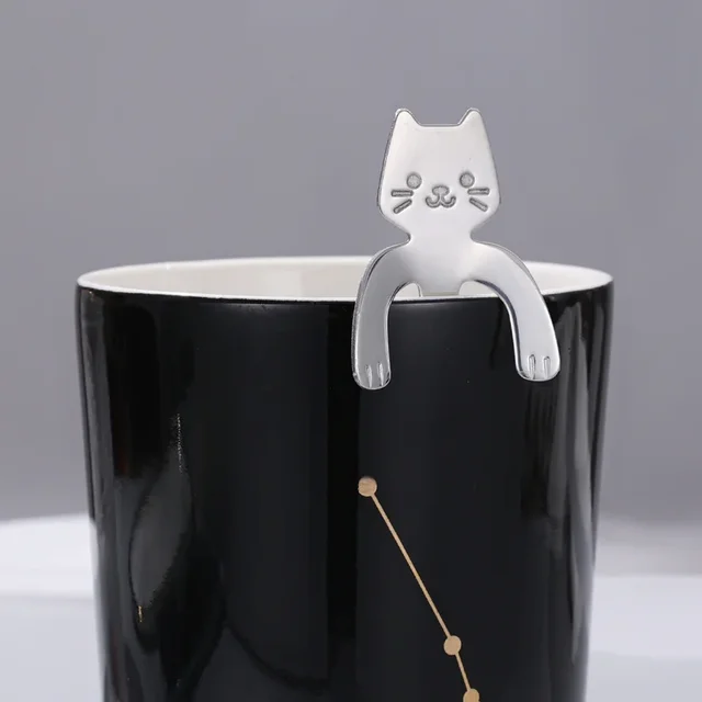 Cat-Shaped Stainless Steel Coffee Spoon 3
