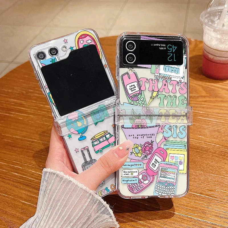 Creative Personalized Hard Clear Folding Case - Fashionable and Durable Protective Cover