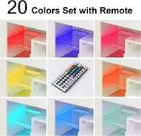 EBELLO 63-Inch Storage TV Cabinet TV Support Shelf Storage Cabinet with Multi-Color Lighting Strips 4