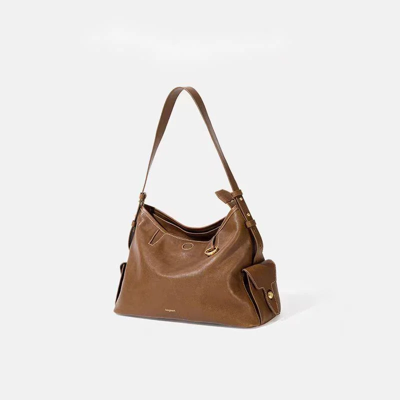 Shoulder Bag, Fashionable And Classic Genuine Cowhide Large Capacity Versatile Tote Bag, Suitable For Shopping, Dating And Work._voghion.com
