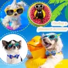 10PCS Summer New Dog Bow Tie Beach Series Handmade Adjustable Cartoon Print Pet Collars Neckties For Dog Pet Dog Accessories 2