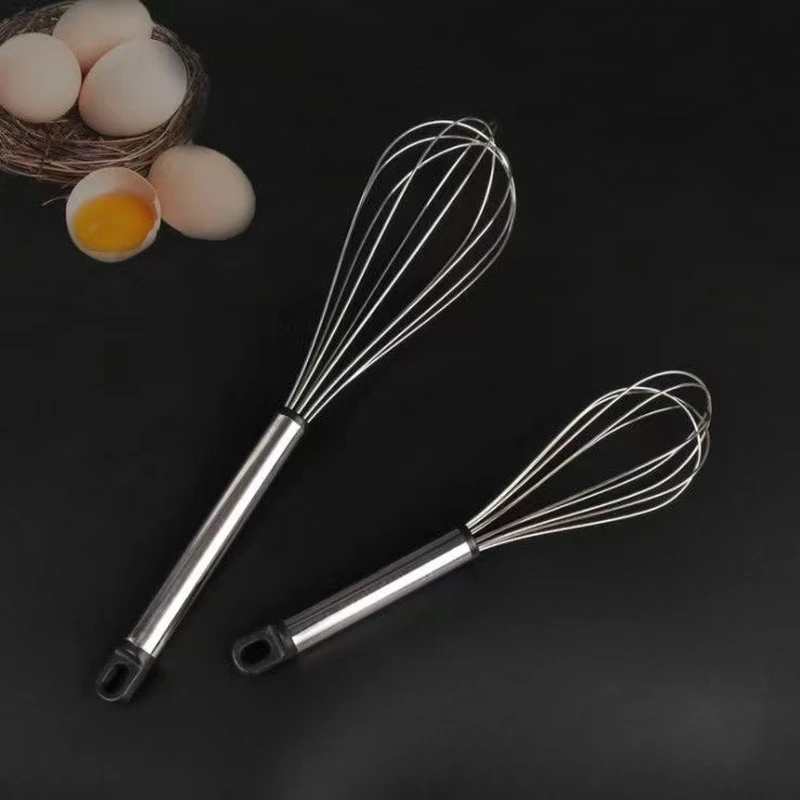 Stainless Steel Egg Beater Handheld Home Cream Stirring Mixer Manual