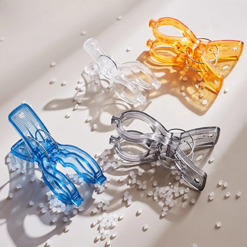 4개입 헤비듀티 옷핀, 플라스틱 빨래집게 - 섬유질이 연약한 옷을 위한 튼튼한 ..