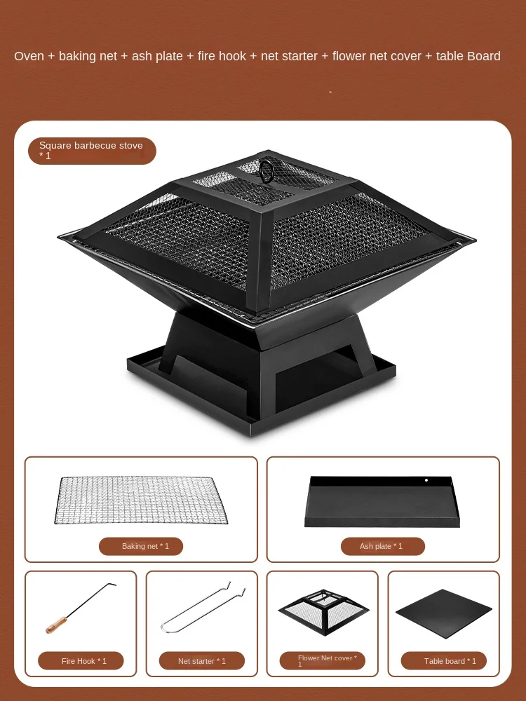 Oven Brazier Barbecue Grille Table Outdoor Heating Charcoal Oven Barbecue Charcoal Home Cooking Tea Complete Set