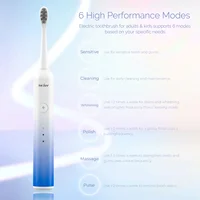 SEJOY Sonic Electric Toothbrush Rechargeable Power 8 Brush Heads 5 Modes Timer 2