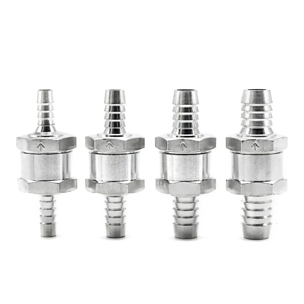 Car Fuel Non Return Check Valve 6/8/10/12mm Aluminium Alloy Petrol Diesel Water Fuel Line One Way Car Accessories