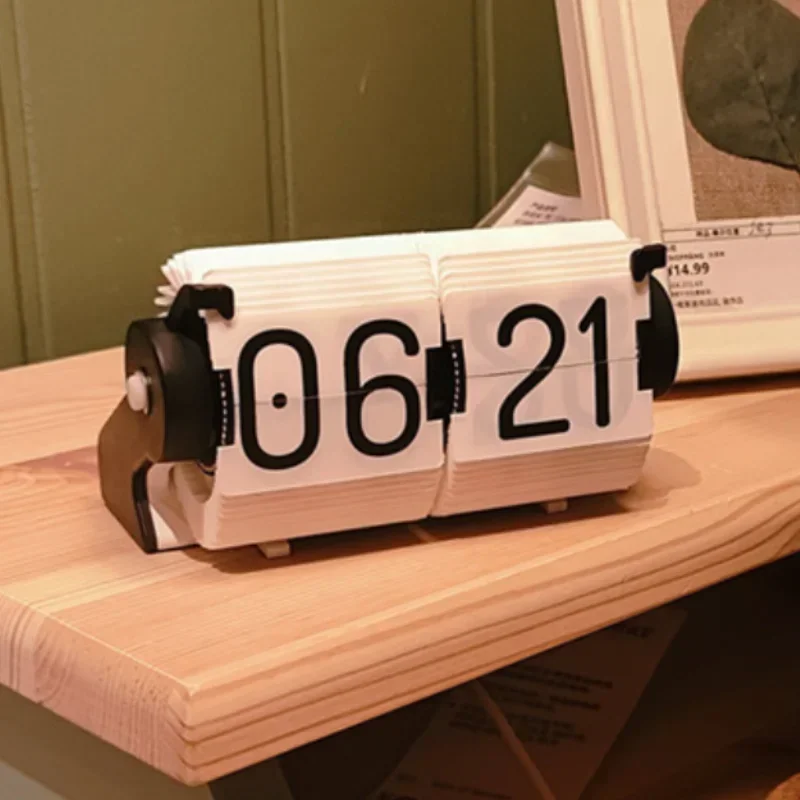 Creative Bluetooth Desk Clock Automatic Time Adjustment Page Turning Table Clocks Time Management Timing Reminder Alarm Clocks