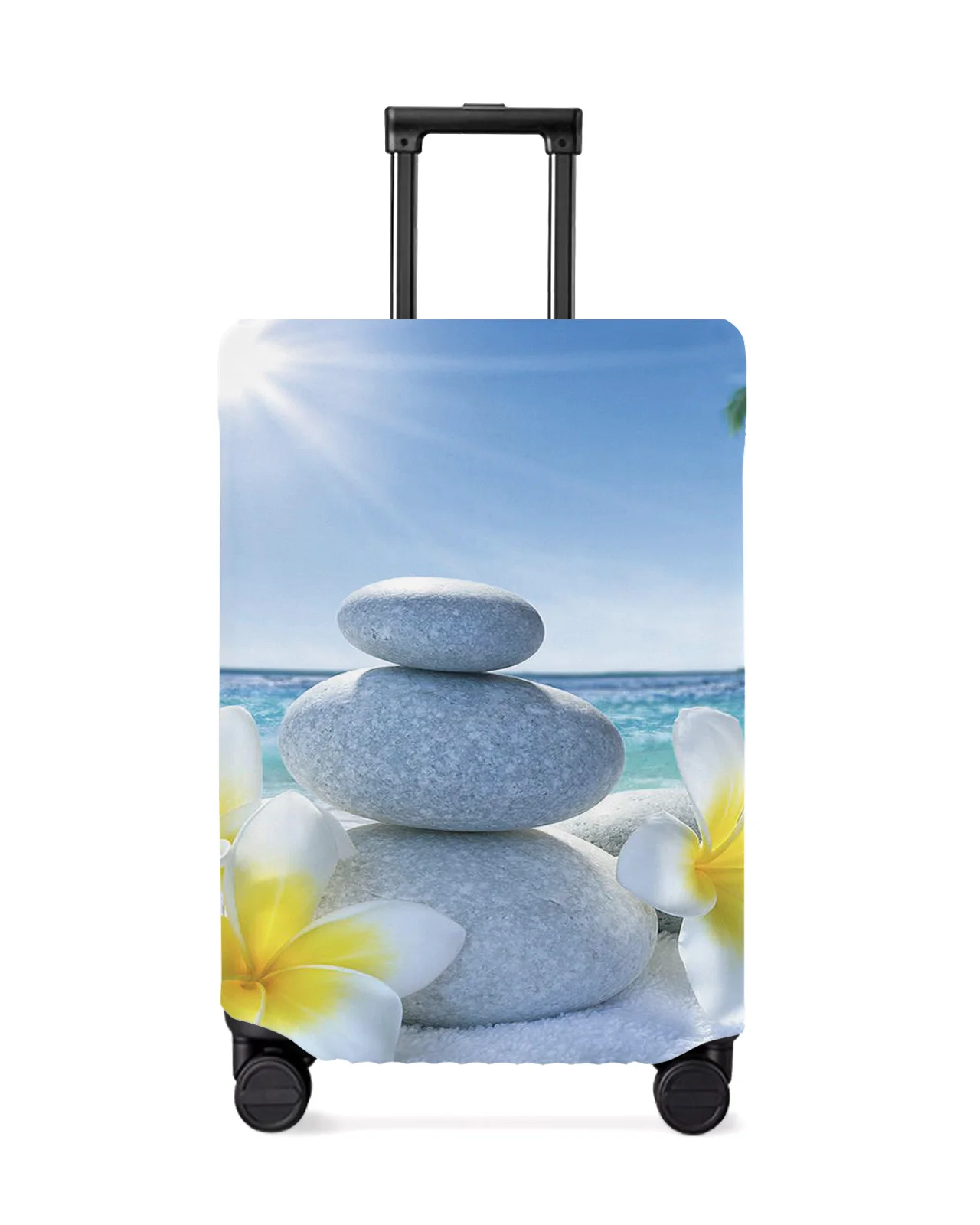 zen-stones-flowers-tropical-ocean-travel-luggage-protective-cover-travel-accessories-suitcase-elastic-dust-case-protect-sleeve