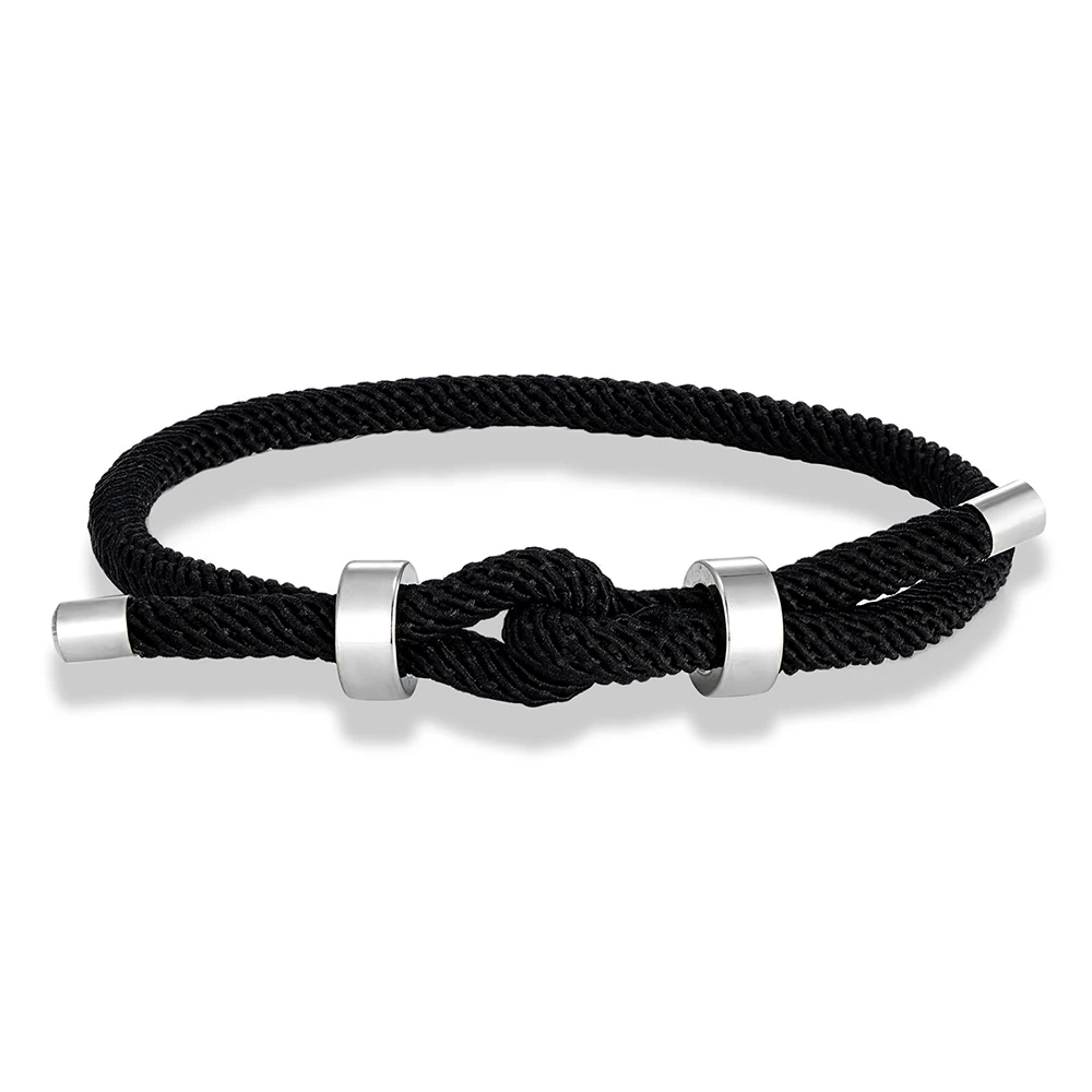 MKENDN Minimalist Men Women Adjustable 4MM Nautical Forever Knot Rope Bracelet For Lovers Dad Son Boyfriend Jewelry Gifts