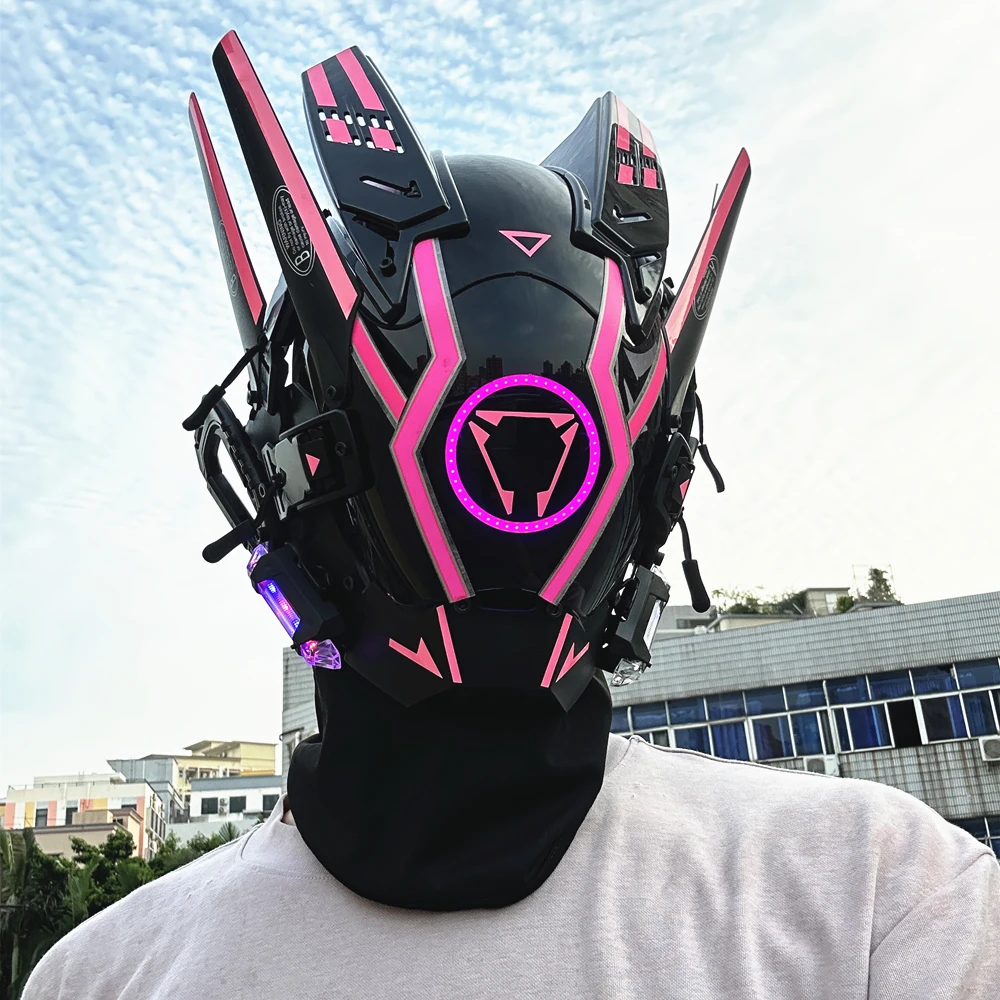 Cyberpunk-Casque de robot Techwear avec lumière LED, Kendobi, Masque de  samouraï, Armure de module cyber punk pour homme, Jouet futuriste, Cosplay  - AliExpress