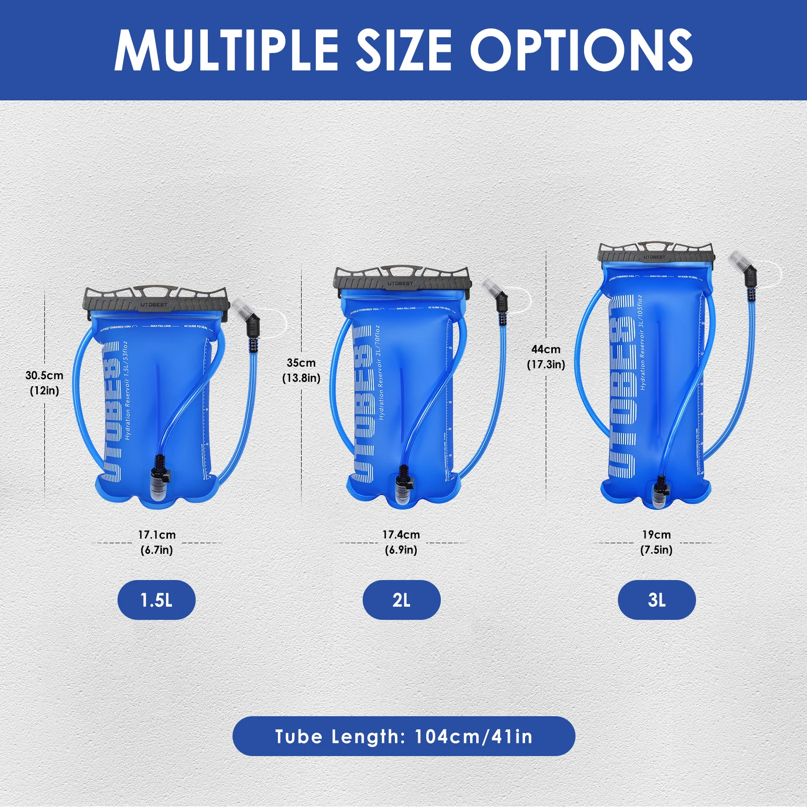Premium Hydration Pack Reservoir - TPU Water Bladder