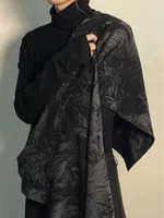 Y2k Gothic Graphic Women's Scarf Shawls Winter Warm Imitation Cashmere Scarves Men High Street Fashion Vintage Muffler Unisex 1