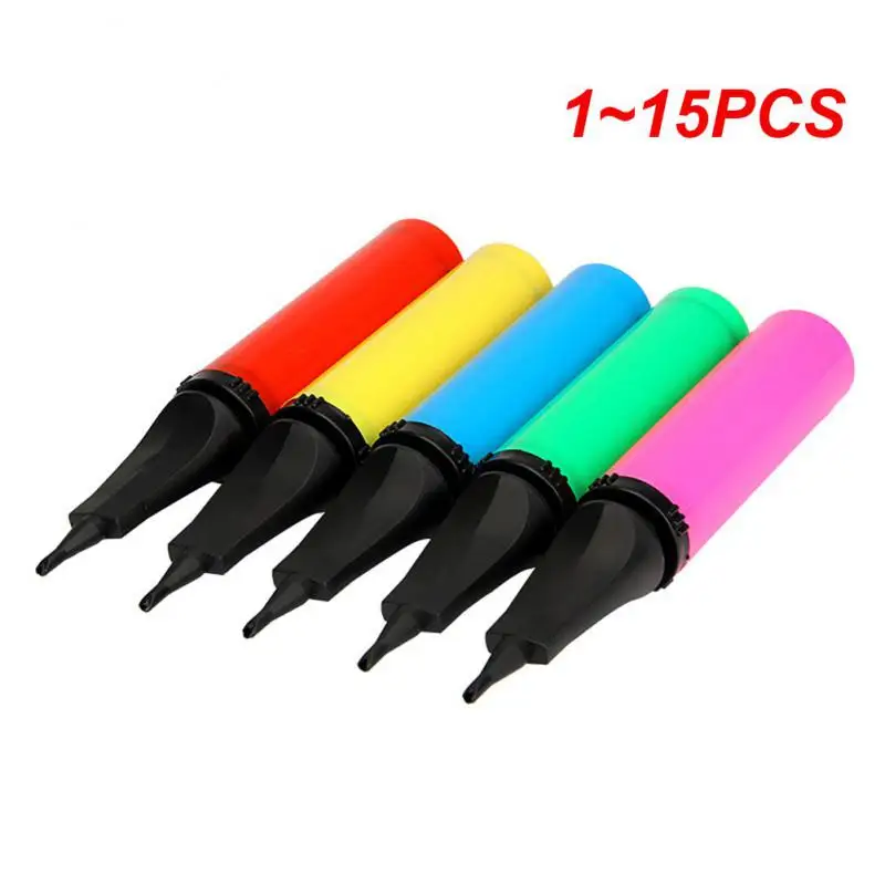 

1~15PCS Balloon Air Pump Inflator Plastic DIY Hand Held Foot Pump Random Color 3 Styles Foil Balloons Tools Birthday Party