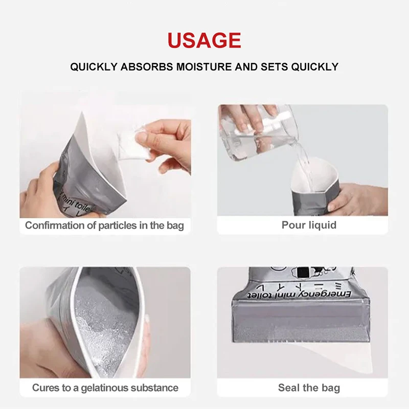 SEAMETAL 남녀공용 차량용 비상 소변 가방, 간편한 소변 가방, 여행용 미니 모바일 변기, 구토 가방, 700ml, 4 개