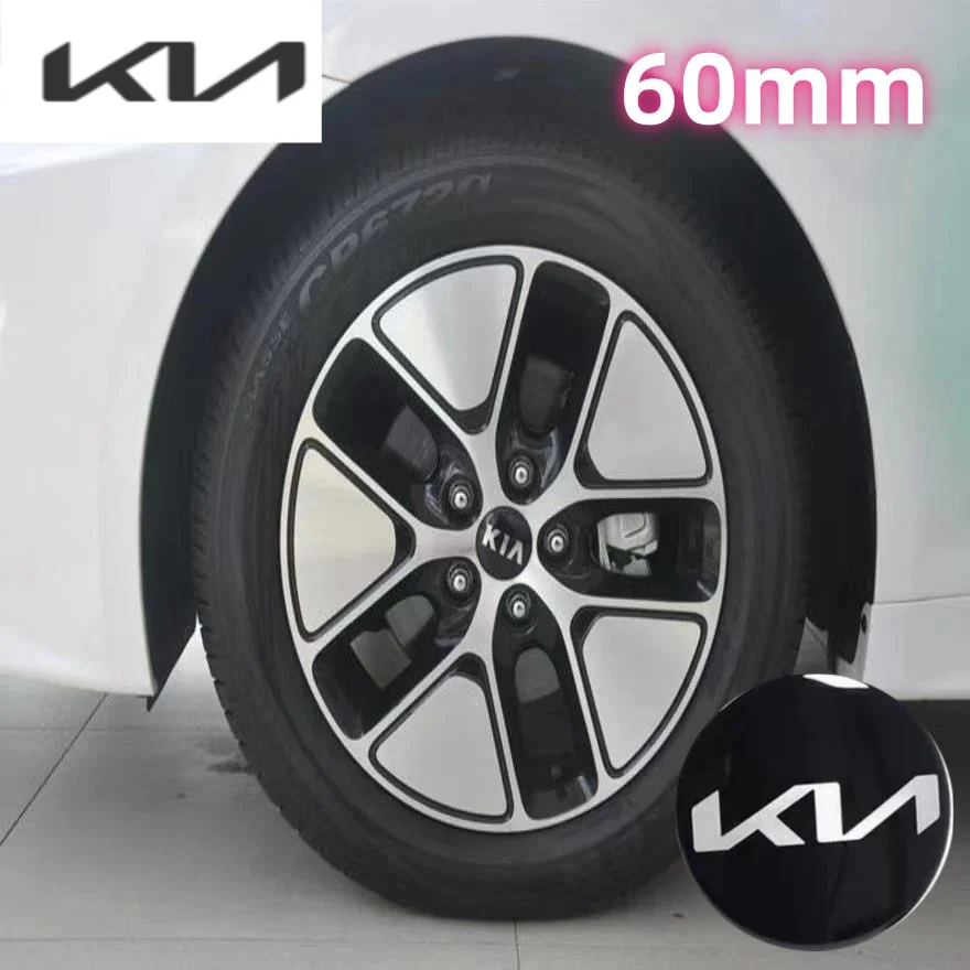 

4 pieces 60mm Hub sticker For Kia logo K2 Sportage K3 Souranto K4 hub cover labeling K5 Freddy tire center cover logo sticker