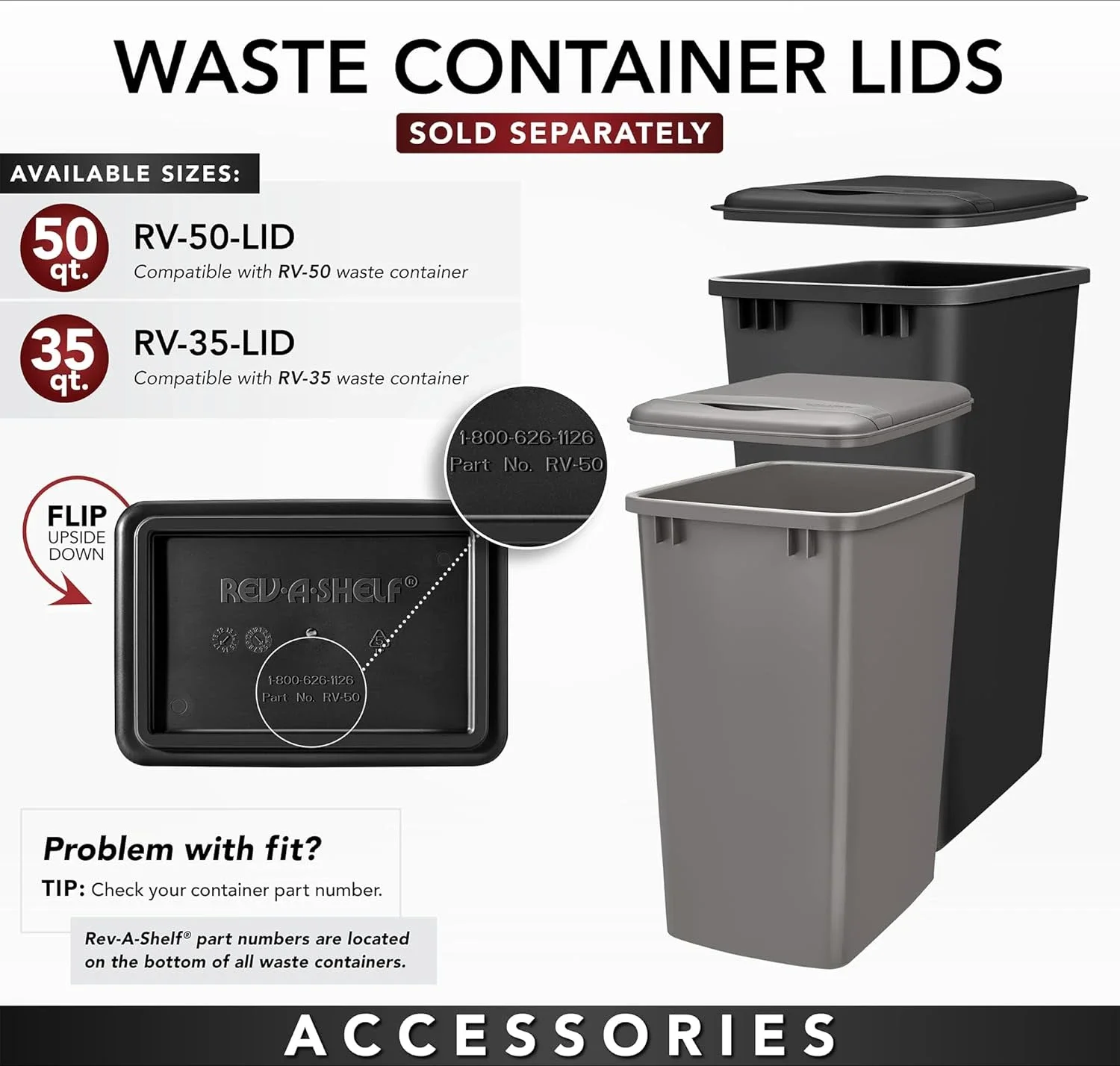 Double Pull Out Trash Can for Full Height Kitchen Cabinets 50 Quart 12.5 Gallon with Soft-Close Slides, Metallic Silver 5