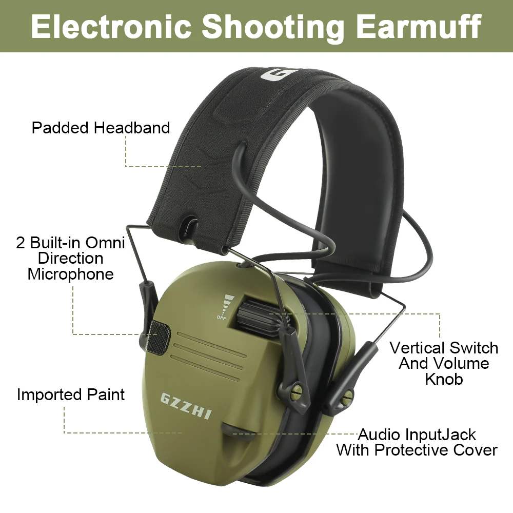Original Military Tactical Electronic Shooting Earmuffs Outdoor Hunting Sound Pickup Noise Reduction Protection Hearing Headset electronic earmuffs tactical headset noise cancelling headphones