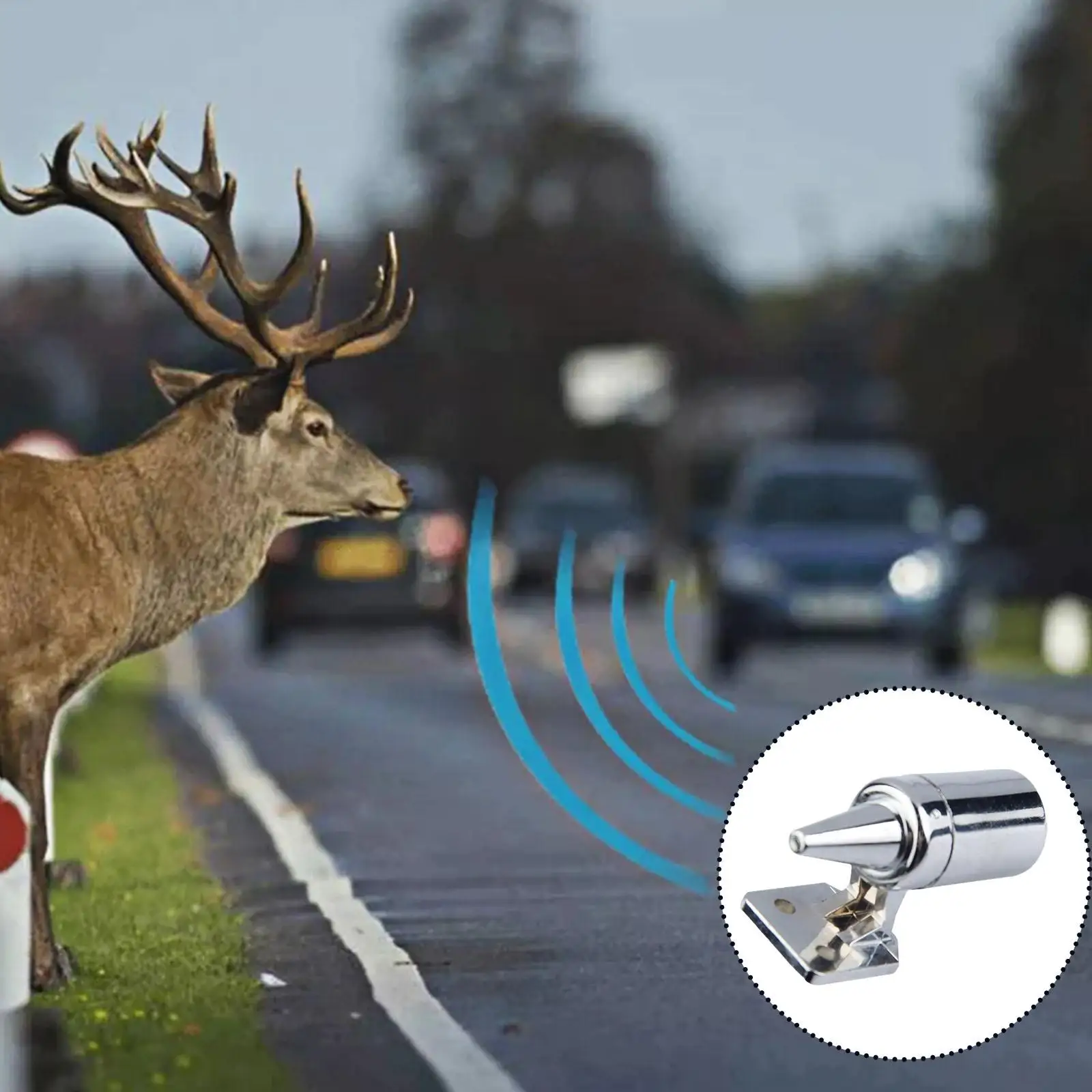 1PC Detachable Animal Repeller Ultrasonic Deer Snake Alert Sound Alarm Wind  Power Wildlife Warning Whistle Device Drive Safety