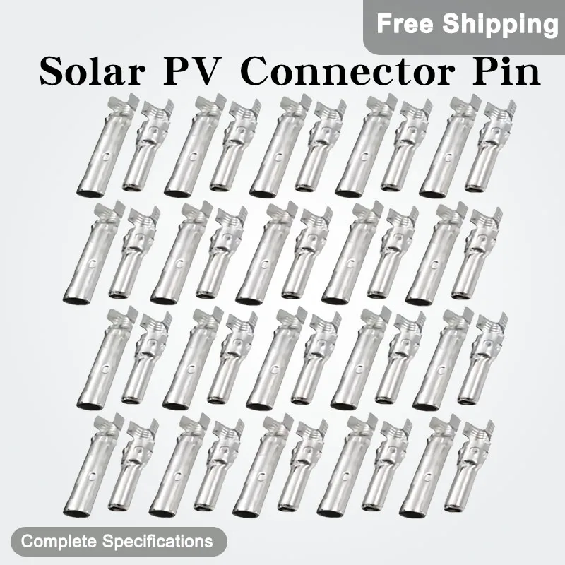 10/50/100/500 คู่พลังงานแสงอาทิตย์ PV Connector Pins, ชายหญิง PV ตัวเชื่อมต่อสายเคเบิลพร้อมวงเล็บยึดสําหรับระบบพลังงานแสงอาทิตย์ 1