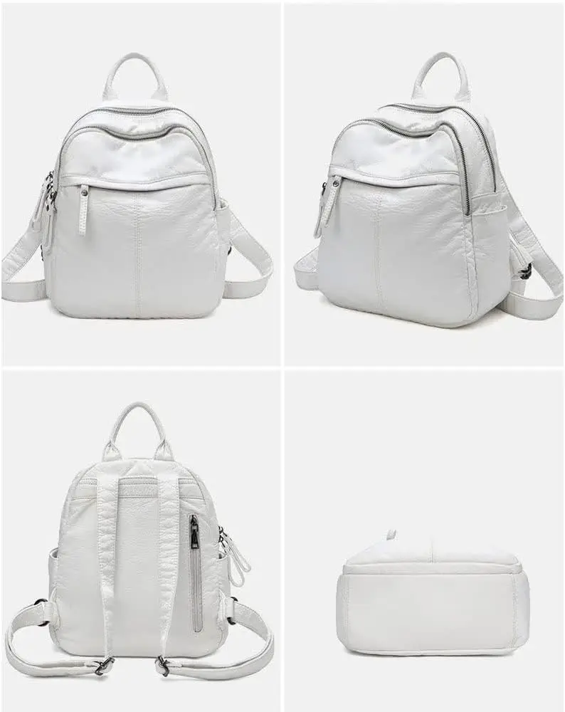 SCOFY FASHION Women Miniamlist Soft PU Leather Small Backpack Girls School Bag Bookbag Purse Satchel Fashion Daypack