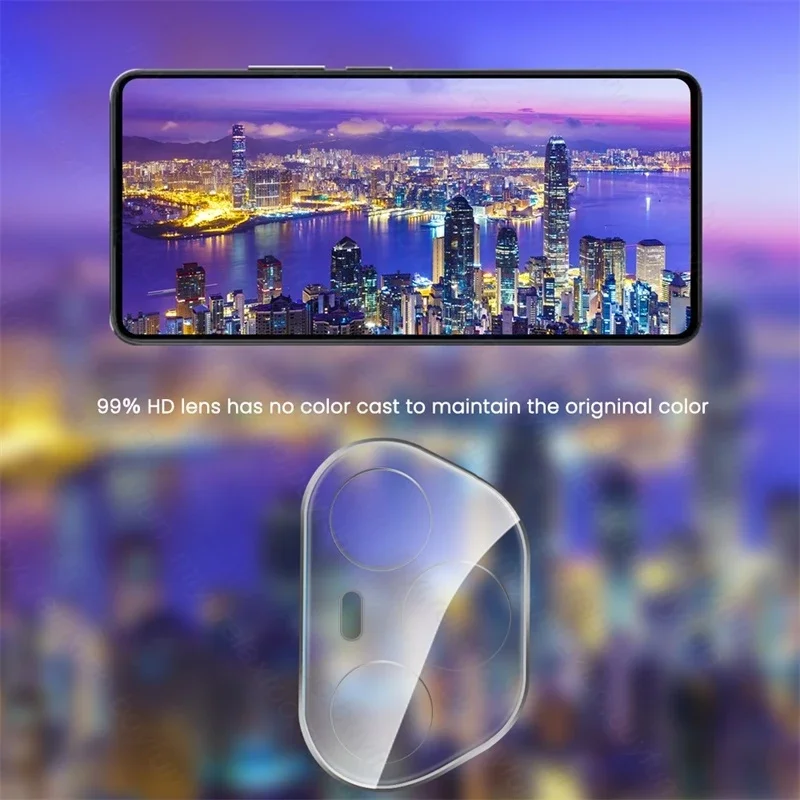 Clear 3D Tempered Glass Curved Camera Lens Protector - 3 Piece Set