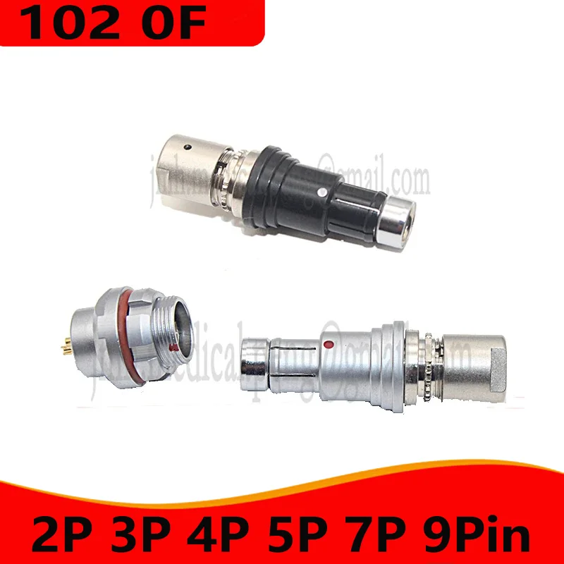

Compatible Fischer 102 M9 0F 2 3 4 5 7 9Pin Short Push-pull Self-locking Round Plug Socket Half-moon Positioning Pin Connecto