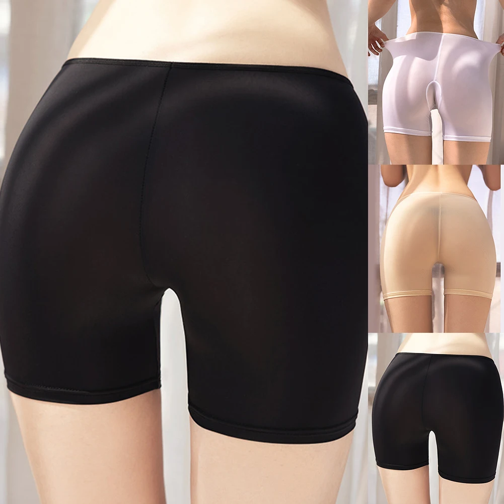 

Women Sexy See-Through Stretchy Underwear Panties Boxer Shorts Sheer Smooth Free-size Slight Strech Nylon Anti-exposure Safety