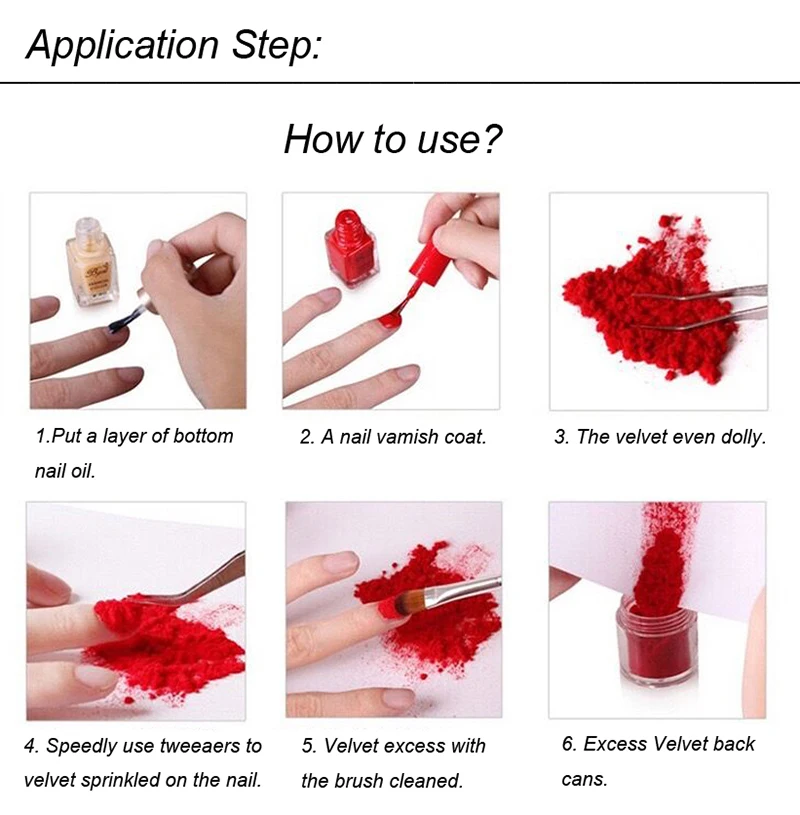 3D Candy Manicure Fuzzy Nylon Fiber Flocking Velvet Powder Nail Powder Nail Glitter Nail Decorations DIY Nail Art Tips Crafts