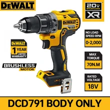 Dewalt DCD791 Cordless Compact Drill/Driver 18V Brushless Motor Electric Drill Screwdriver Household Rechargeable Power Tools