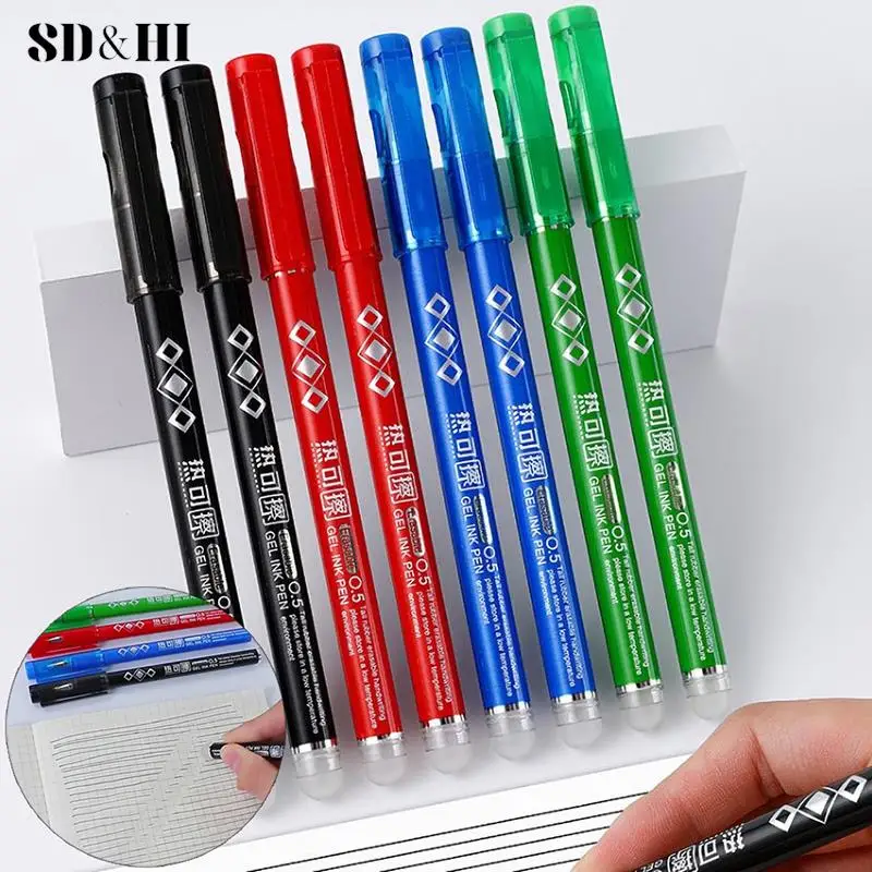 

1Pc Magic Erasable Pen Set Colorful 0.5mm Erasable Gel Pens Washable Handle For School Office Writing Supplies Stationery