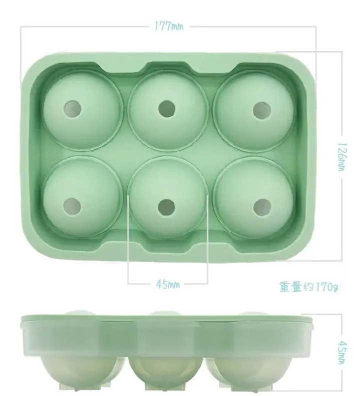 Large Ice Ball Maker Cube Tray Big Silicone Mold Sphere Whiskey Round Mould  ✯ 