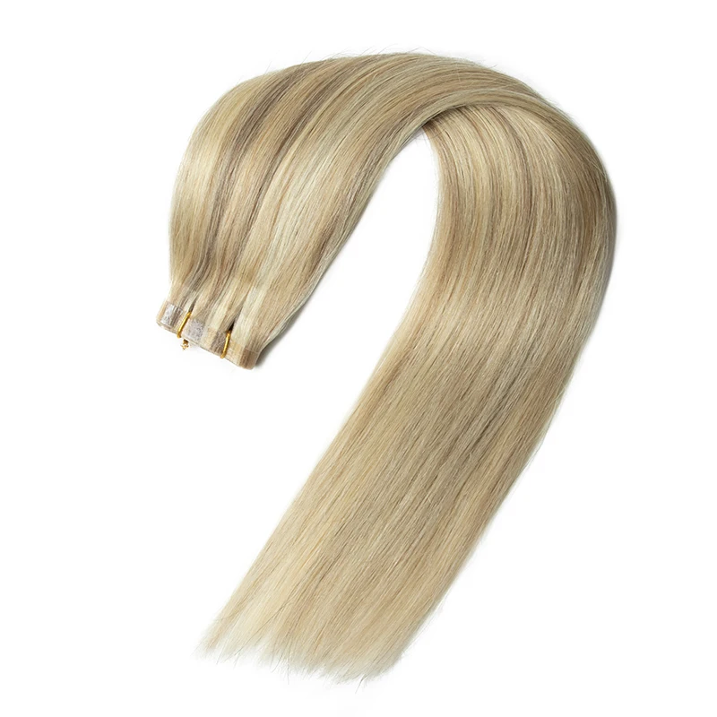 #P18-613 Seamless Tape Weft Long PU Skin Weft Tape in Human Extensions No Glue Natural Human Hair For Fine Hair 80cm Long