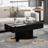 Led Coffee Table for Living Room, Living Room Table Rectangular Center Table Modern Wooden Coffee Tables for Reception Room 5