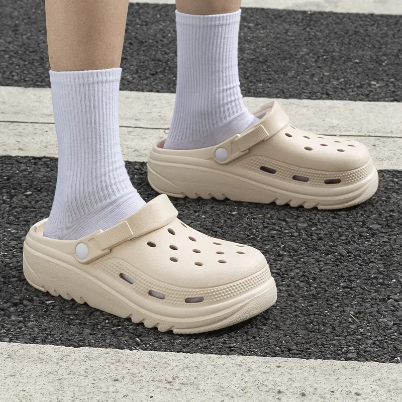 Women Home Slippers Garden Clogs Shoes Men's Sandals Flip Flops Summer Outdoor Couple Beach Slipper Closed Toe Non Slip Sandals 1